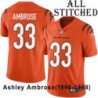 Orange Embroidered Ashley Ambrose Cincinnati Bengals #33 Stitched Jersey