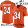 Orange Embroidered Ellis Dillahunt Cincinnati Bengals #34 Stitched Jersey