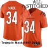 Orange Embroidered Tremain Mack Cincinnati Bengals #34 Stitched Jersey