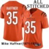 Orange Embroidered Mike Haffner Cincinnati Bengals #35 Stitched Jersey