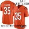 Orange Embroidered Davontae Harris Cincinnati Bengals #35 Stitched Jersey
