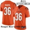 Orange Embroidered Reagan Maui'a Cincinnati Bengals #36 Stitched Jersey