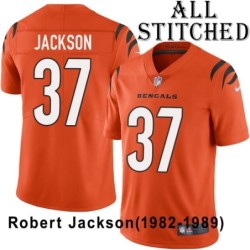 Orange Embroidered Robert Jackson Cincinnati Bengals #37 Stitched Jersey