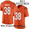 Orange Embroidered Mike Dingle Cincinnati Bengals #38 Stitched Jersey