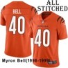 Orange Embroidered Myron Bell Cincinnati Bengals #40 Stitched Jersey