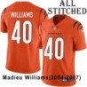 Orange Embroidered Madieu Williams Cincinnati Bengals #40 Stitched Jersey