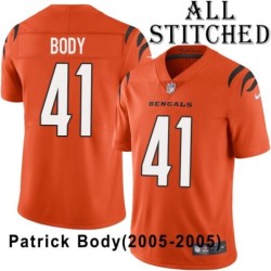 Orange Embroidered Patrick Body Cincinnati Bengals #41 Stitched Jersey