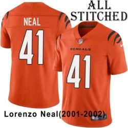 Orange Embroidered Lorenzo Neal Cincinnati Bengals #41 Stitched Jersey
