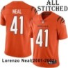 Orange Embroidered Lorenzo Neal Cincinnati Bengals #41 Stitched Jersey
