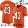 Orange Embroidered George Iloka Cincinnati Bengals #43 Stitched Jersey