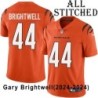 Orange Embroidered Gary Brightwell Cincinnati Bengals #44 Stitched Jersey