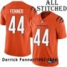 Orange Embroidered Derrick Fenner Cincinnati Bengals #44 Stitched Jersey