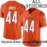 Orange Embroidered Herana-Daze Jones Cincinnati Bengals #44 Stitched Jersey