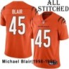 Orange Embroidered Michael Blair Cincinnati Bengals #45 Stitched Jersey