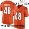 Orange Embroidered Philip Spiller Cincinnati Bengals #48 Stitched Jersey