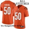 Orange Embroidered Vic Koegel Cincinnati Bengals #50 Stitched Jersey