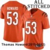 Orange Embroidered Thomas Howard Cincinnati Bengals #53 Stitched Jersey