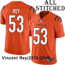 Orange Embroidered Vincent Rey Cincinnati Bengals #53 Stitched Jersey