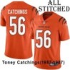 Orange Embroidered Toney Catchings Cincinnati Bengals #56 Stitched Jersey