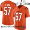Orange Embroidered Bernard Clark Cincinnati Bengals #57 Stitched Jersey
