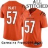 Orange Embroidered Germaine Pratt Cincinnati Bengals #57 Stitched Jersey