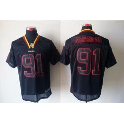 [NEW,Lights-Out]Ryan Kerrigan Football Jersey -Washington #91 Black Jersey