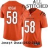 Orange Embroidered Joseph Ossai Cincinnati Bengals #58 Stitched Jersey