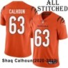 Orange Embroidered Shaq Calhoun Cincinnati Bengals #63 Stitched Jersey