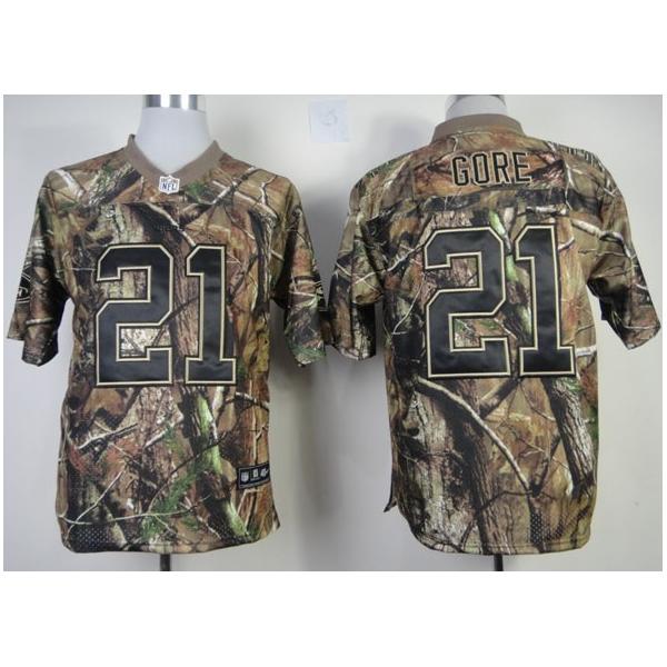 Frank Gore football jersey -SF #21 jersey(Camo)