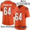 Orange Embroidered Dave Rimington Cincinnati Bengals #64 Stitched Jersey