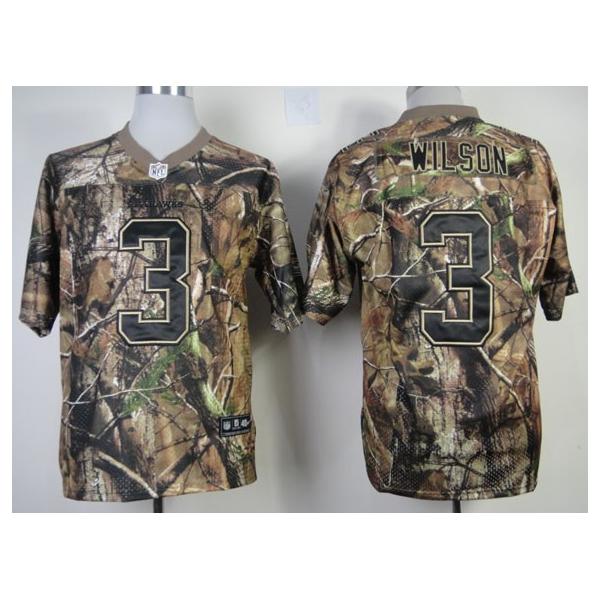Russell Wilson football jersey -Seattle #3 jersey(Camo)