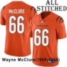 Orange Embroidered Wayne McClure Cincinnati Bengals #66 Stitched Jersey