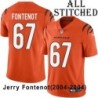 Orange Embroidered Jerry Fontenot Cincinnati Bengals #67 Stitched Jersey