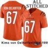 Orange Embroidered Kimo von Oelhoffen Cincinnati Bengals #67 Stitched Jersey