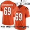 Orange Embroidered Alex Stepanovich Cincinnati Bengals #69 Stitched Jersey