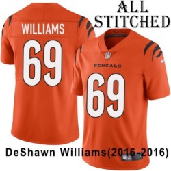 Orange Embroidered DeShawn Williams Cincinnati Bengals #69 Stitched Jersey