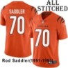 Orange Embroidered Rod Saddler Cincinnati Bengals #70 Stitched Jersey