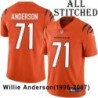 Orange Embroidered Willie Anderson Cincinnati Bengals #71 Stitched Jersey