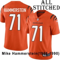 Orange Embroidered Mike Hammerstein Cincinnati Bengals #71 Stitched Jersey