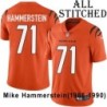 Orange Embroidered Mike Hammerstein Cincinnati Bengals #71 Stitched Jersey