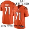 Orange Embroidered Garry Howe Cincinnati Bengals #71 Stitched Jersey