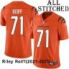 Orange Embroidered Riley Reiff Cincinnati Bengals #71 Stitched Jersey