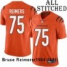 Orange Embroidered Bruce Reimers Cincinnati Bengals #75 Stitched Jersey