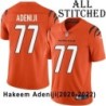 Orange Embroidered Hakeem Adeniji Cincinnati Bengals #77 Stitched Jersey