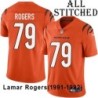 Orange Embroidered Lamar Rogers Cincinnati Bengals #79 Stitched Jersey
