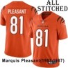 Orange Embroidered Marquis Pleasant Cincinnati Bengals #81 Stitched Jersey