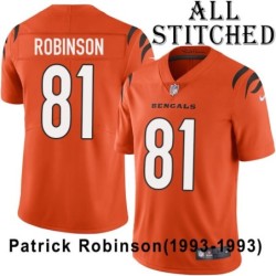 Orange Embroidered Patrick Robinson Cincinnati Bengals #81 Stitched Jersey