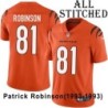 Orange Embroidered Patrick Robinson Cincinnati Bengals #81 Stitched Jersey