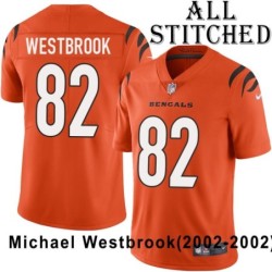 Orange Embroidered Michael Westbrook Cincinnati Bengals #82 Stitched Jersey