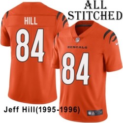 Orange Embroidered Jeff Hill Cincinnati Bengals #84 Stitched Jersey